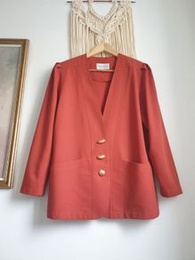 Vintage Blazer With Shoulder Pads Size Uk 16