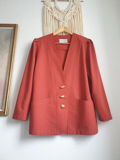 Vintage Blazer With Shoulder Pads Size Uk 16