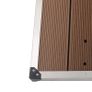 Outdoor Shower Tray WPC Stainless Steel 110x62 cm Brown Image 6