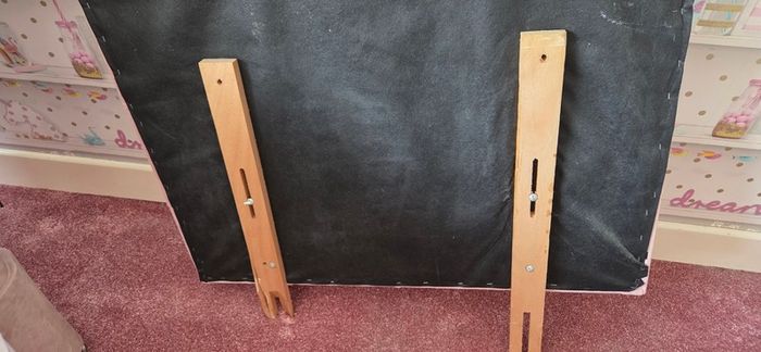 2 x Pink Velvet Headboards