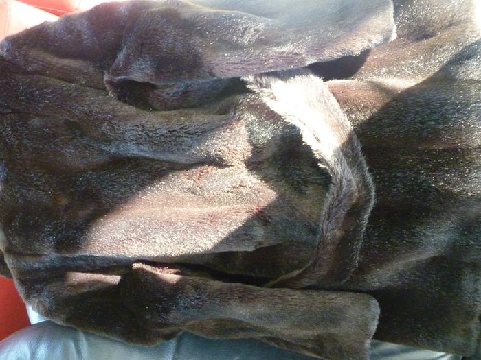 Faux Fur Jacket Coat Medium-Switzers Dublin- Excellent Condition Darkest Brown. LADIES. Beautiful quality.