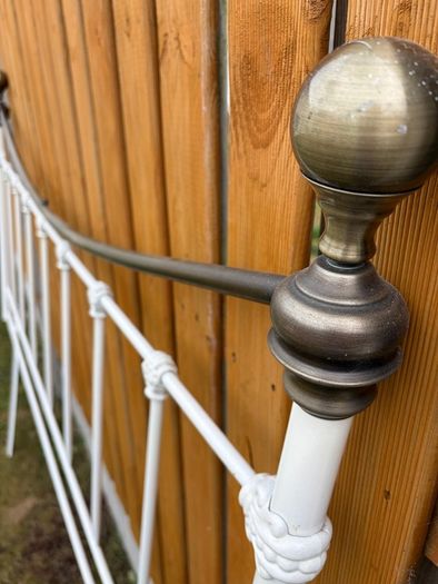Vintage style wrought iron headboard