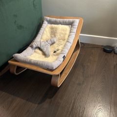 Charlie Crane baby rocker with sheep wool insert