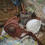 Postapocalyptic Genuine Brown Leather Face Mask Image 4