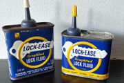 2 x Vintage Lock-Ease Oil Cans