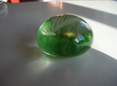 Brand New Irish Handmade Glass Harp Paperweight / Handcooler