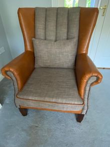 Shay Brown Tweed Chair Sofa
