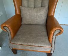 Shay Brown Tweed Chair Sofa