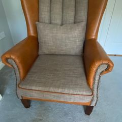 Shay Brown Tweed Chair Sofa