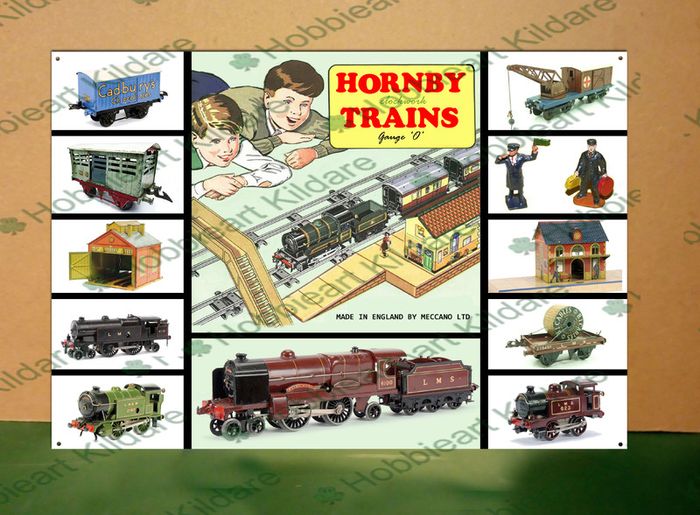 Hornby O Gauge memorabilia tin metal sign
