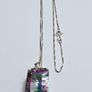 Brand New 18ct White Gold Mystic Topaz Solitaire Pendant & Chain Image 6