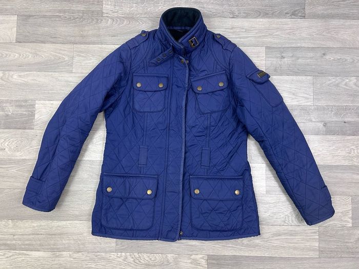 Barbour International Tourer Fleece Lined Quilted Jacket Womens 12