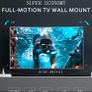 Articulating 6 Arms TV Wall Mount Full Motion Tilt Bracket TV Support Wall Mount For 32"-65" TVs Up to VESA 400x400mm and 88lbs Image 2