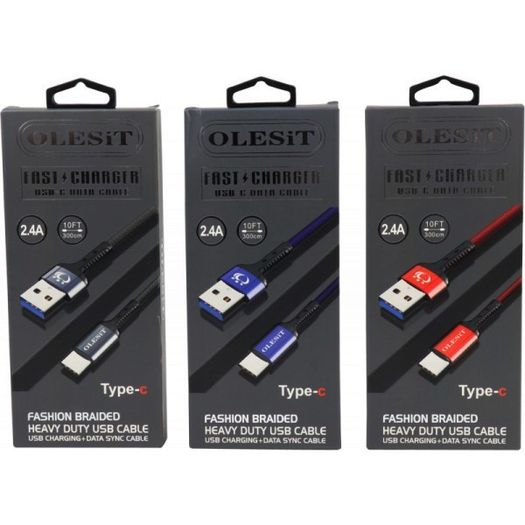 4757 Olesit 3m Type-C Fast Charger USB-C Data Cable