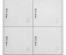 Locker Cabinet Light Grey 90x45x92.5 cm Steel