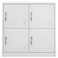 Locker Cabinet Light Grey 90x45x92.5 cm Steel