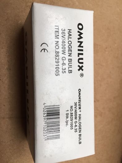 13 x Omnilux 36v 400w Capsule Light Bulbs G6.35 Lamps