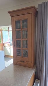 Glass kitchen cabinet