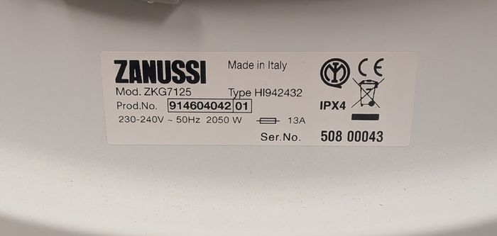 ZANUSSI washer dryer