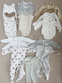 18 Items Baby Sleepsuits and Bodysuits Bundles 6-9 Months