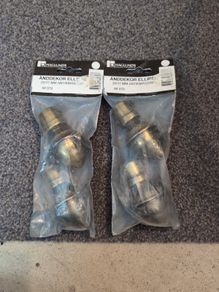 Curtain Finials antique brass colour, Haglunds brand set of 4