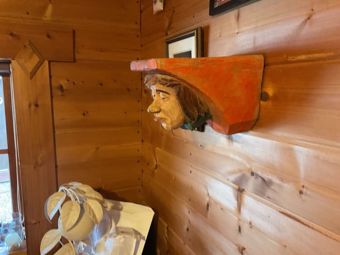 Carved sailors head vintage
