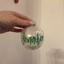 Personalised Glass Christmas baubles Image 6