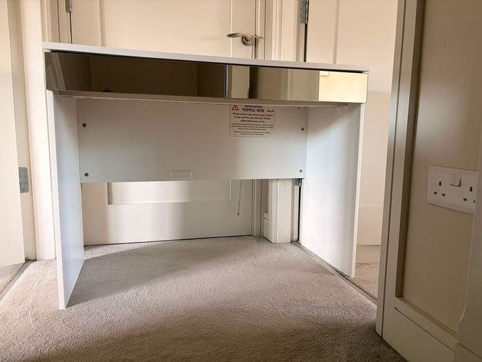 White Mirrored Desk