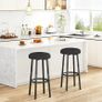 67 cm Bar Stools Set of 2, Black Breakfast Barstools, Kitchen Bar Stool Chairs with Metal Leg for Kitchen Island Counter Breakfast Bars Living Room Party Image 4