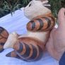 3 X Art Deco Handpainted Hardwood Cats Image 7