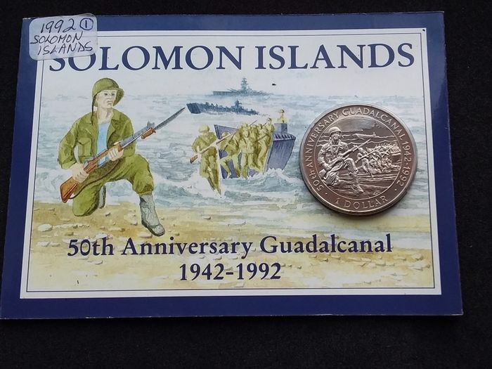 50th Anniversary of Guadalcanal 1992 Solomon Islands 1 Dollar