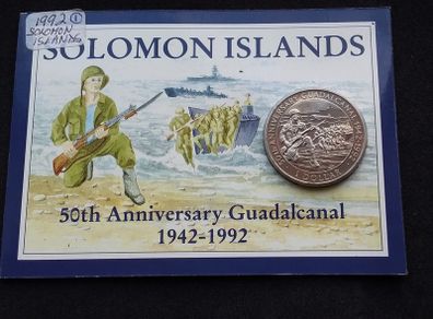 50th Anniversary of Guadalcanal 1992 Solomon Islands 1 Dollar