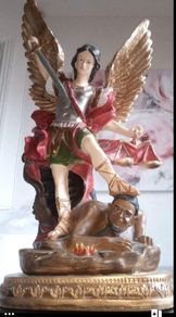 Large religous fibreglass statue saint michael