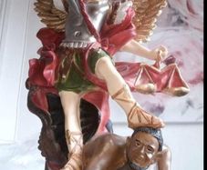Large religous fibreglass statue saint michael
