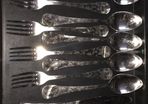 Set cutlery knife fork spoon and tea spoon