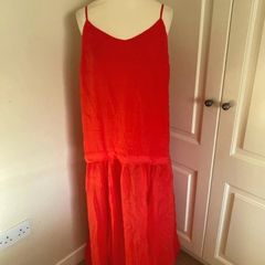 H&M lyocell coral sundress size 14
