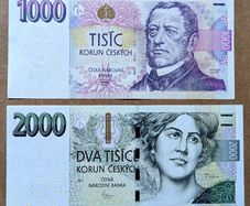 Czech Republic (czechia) - 1000 Korun 2000+ 2000 Korun 2007 Banknote P 15b P 26d