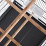 Bird Cage with Roof Black 66x66x155 cm Steel Image 4