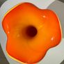 Documented V.A.S. Empoli G/20S Orange Cased Glass Vase, 40cm.  Italy c.1960 Image 3
