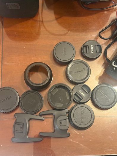 Canon EOS M6 Mark II, 2,100 shots, EVF-DC2, 15-45 + 55-200 + 28-135, flash, bags