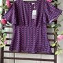 top Bnwt size 12 navy & pink short sleeve vintage inspired top Marc Angelo Image 8
