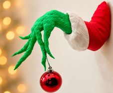 Green Christmas Hand Wall Mount, Bauble Holder 3D