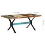Dining Table 180x90x76 cm Solid Reclaimed Wood Image 7