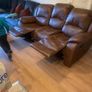leather 3 seater recliner brown Image 3