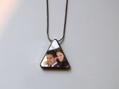 Personalised triangle Pendant with Chain