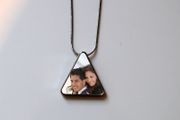 Personalised triangle Pendant with Chain