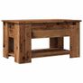Coffee Table Old Wood 79x49x41 cm Engineered Wood Image 2