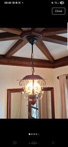 Vintage 1970s rustic pendant light