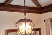 Vintage 1970s rustic pendant light
