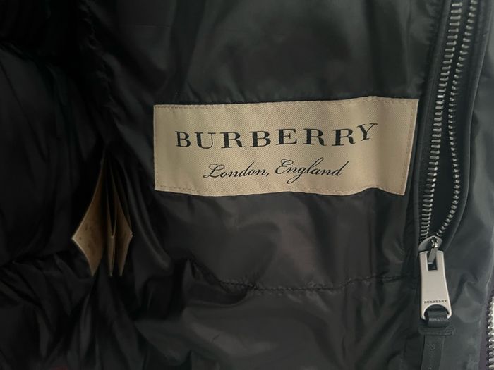 Burberry Faux Fur Trim Hooded Puffer Jacket Excellent Condition